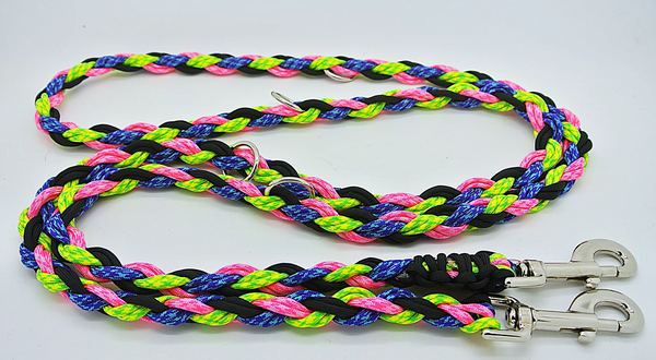 OinkBox pig harness - neon pink green
